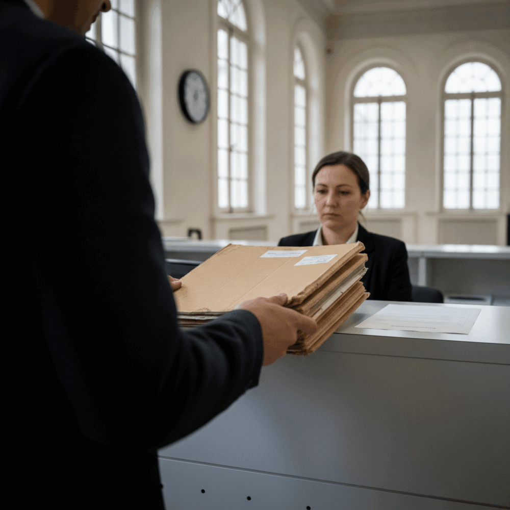 Dépôt d'un dossier papier au bureau d'aide juridictionnelle pour un litige prud'homal