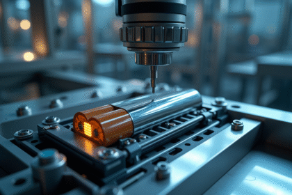 Assemblage précis d'une batterie lithium en usine moderne
