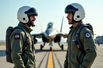 Deux pilotes de chasseurs expérimentés sur la base aérienne