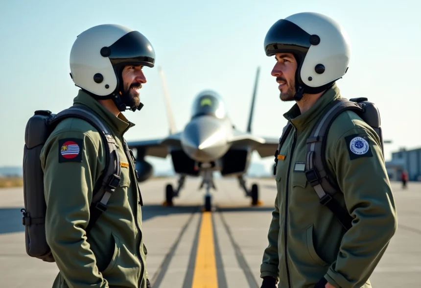 Deux pilotes de chasseurs expérimentés sur la base aérienne